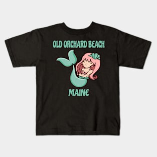 Old Orchard Beach Mermaid Themed Kids T-Shirt